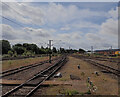 Railway line leaving Darlington Station