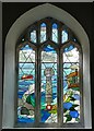 Ladock - Church of St Ladoca - Stained glass with sea and cross