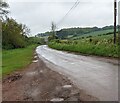 Wet road in rural Herefordshire