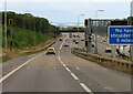 The slip road to the southbound M1 at Junction 25