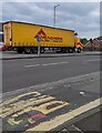 ST3090 : Yellow articulated lorry, Malpas, Newport by Jaggery