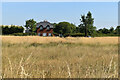 View across Purton Common towards level crossing