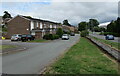 Brynheulog houses set back from the A44, Rhayader, Powys