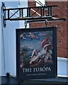 Sign for the Europa, Molesey