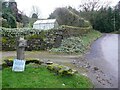 Water main marker post, Hathershelf Lane, Mytholmroyd