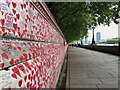 TQ3079 : Albert Embankment and the National Covid Memorial Wall, London by Robin Stott