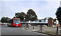 NZ3043 : Bus Stop by the Shops by Des Blenkinsopp