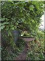 Path running parallel to the railway joining the path from The Cinder Path to Halfpenny Close, Knaresborough