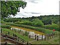 Settling pond connected with historic mine workings