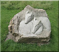 Resting Deer sculpture, Fenny Copse, Quorn