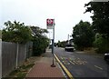 Bus stop on  Hubbards Chase, Hornchurch