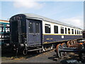 TL0997 : Preserved Wagons-Lits coach at Wansford station on the Nene Valley Railway by Paul Bryan