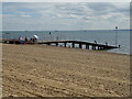 Beach and ramp down to sea, Southend-on-Sea