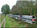 Boats moored above Catteshall Lock