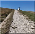 TV5695 : South Downs Way towards Belle Tout Lighthouse by Mat Fascione