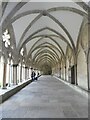 SU1429 : Salisbury - Cathedral cloisters by Rob Farrow