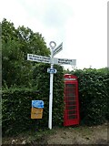 SU5693 : Phone box, Little Wittenham: early September 2022 by Basher Eyre