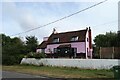 Pink house on the A129
