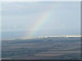 Rainbow over North Coates: aerial 2022