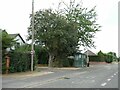 Bus shelter in Tewkesbury Road on edge of Uckington