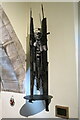 NY8355 : Sculpture of St Cuthbert, St Cuthbert's Church, Allendale Town by Andrew Curtis