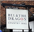 Sign for Bel & The Dragon, Cookham