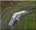 Anderson High School Hostel, Lerwick, from the air