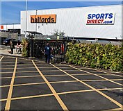 SY6779 : Halfords and Sports Direct, Weymouth by Jaggery