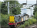 Diesel shunter moving another locomotive