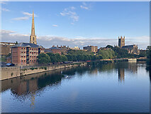 SO8454 : The view from Worcester Bridge by John Sutton