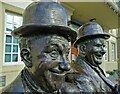 Detail of the Laurel and Hardy statue, Ulverston