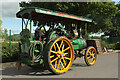 Traction engine outside Exe Valley Farm Shop