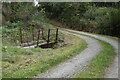 Separate footbridge beside the track to Ritton Farm