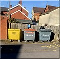 Wheelie bins opposite Stonehouse Health Clinic, Stonehouse