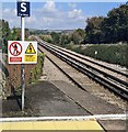 Signs at the northern end of Upwey station, Dorset