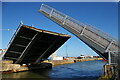 TM5492 : Lowestoft: bridge over harbour, lifting by Christopher Hilton