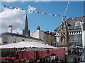 Bunting over the Market Place at Saffron Walden