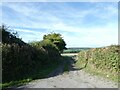 Field entrance and track to Gwern-y-Cae