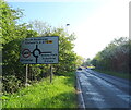 Luzborough Lane (A27) approaching roundabout