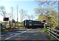 South Western Railway train passing Halterworth Crossing