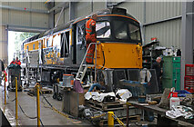 SO8375 : No. 33 108 in the diesel depot, Kidderminster by Chris Allen