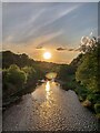 ST1379 : River Taff at sunset by Ben Meyrick