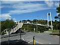 Footbridge over A4060, by business park, Abercanaid