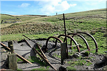 NY9546 : Disused mine shaft near Sikehead Lead Mine by Andrew Curtis