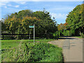 The start of a footpath at Willingham Green