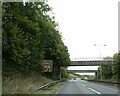 Footbridge and road bridge over A4232 east of Culverhouse Cross