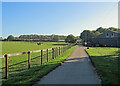 Paddock and barns at Yen Hall Farm