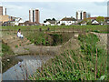 Weir and footbridge, Wantz Stream