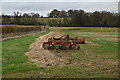 Farm machinery in field