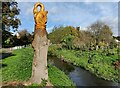 Carving next to the River Stour at Wolverley